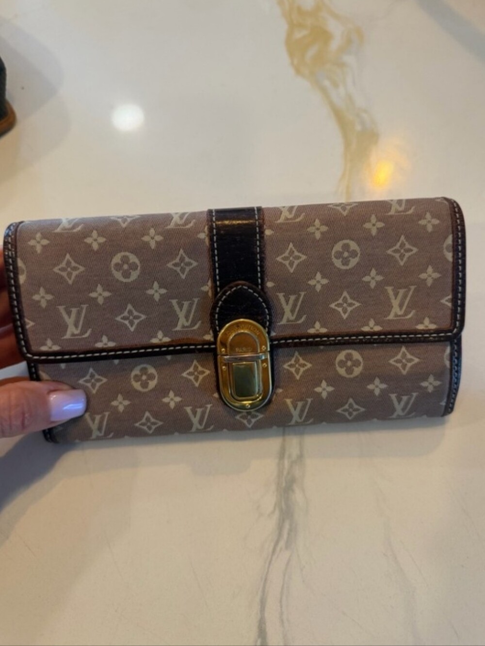 Louis Vuitton Sepia Monogram Idylle Canvas and Leather Sarah Wallet